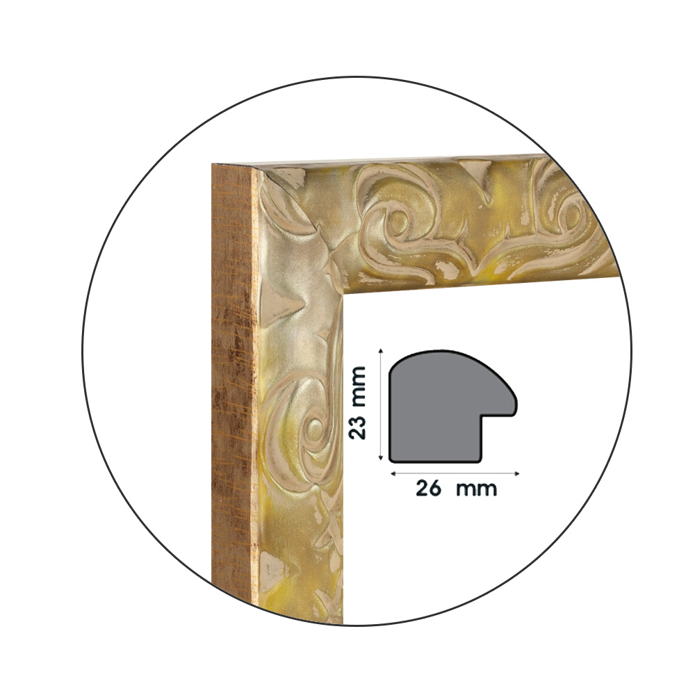 Ramă Giallo Bianco | 2,6 cm